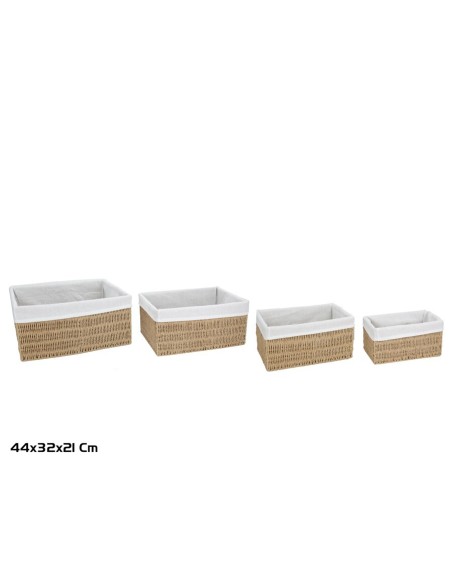 CESTA X4 JUANA 44X32X21CM NATURAL