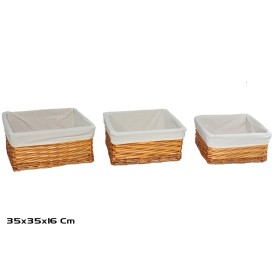 CESTA X3 PENELOPE 35X35X16CM NATURAL