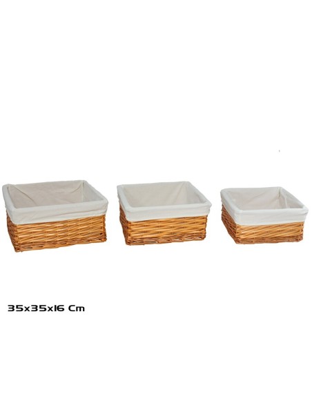 CESTA X3 PENELOPE 35X35X16CM NATURAL