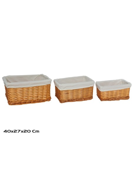 CESTA X3 PENELOPE 40X27X20CM NATURAL