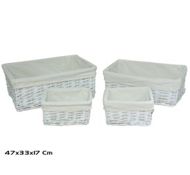 CESTA X4 PENELOPE 47X33X17CM BLANCO