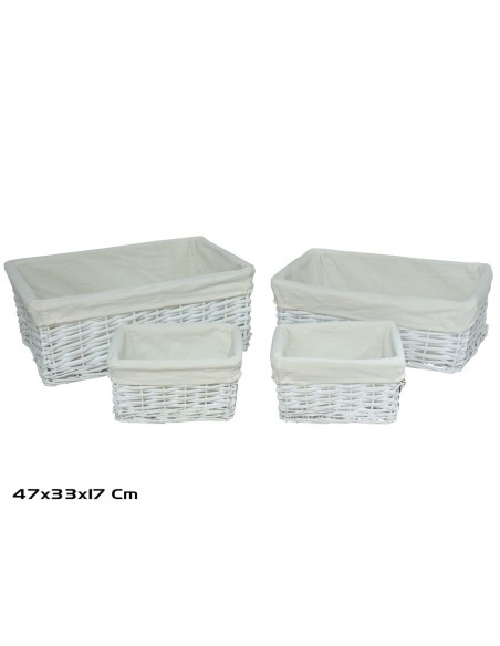 CESTA X4 PENELOPE 47X33X17CM BLANCO