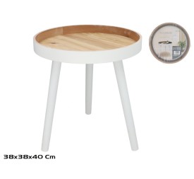 MESA AUXILIAR MADERA+MDF LUIS 38X38X40