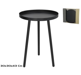 MESA AUXILIAR METAL JANET 30X30X43 NEGRO