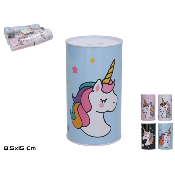 HUCHA METAL SLEEPY UNICORN 8.5X15 4 SURT