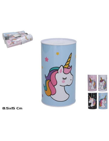 HUCHA METAL SLEEPY UNICORN 8.5X15 4 SURT