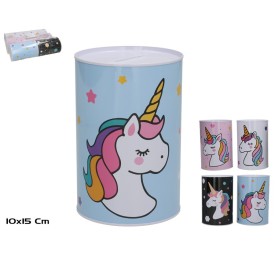 HUCHA METAL SLEEPY UNICORN 10X15 4 SURT