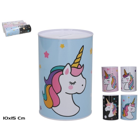 HUCHA METAL SLEEPY UNICORN 10X15 4 SURT