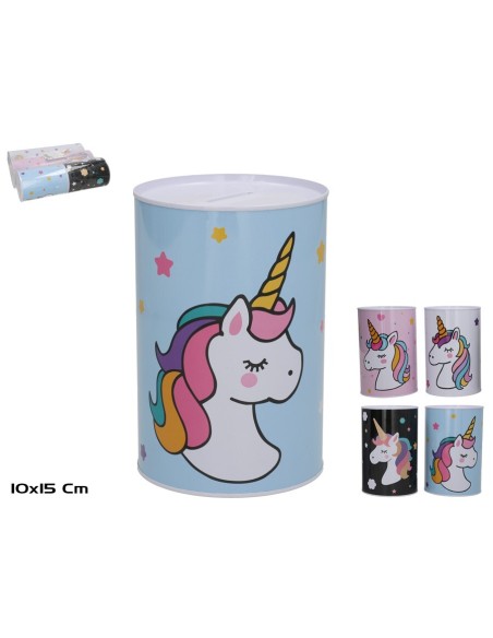 HUCHA METAL SLEEPY UNICORN 10X15 4 SURT