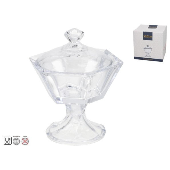 BOMBONERA CRISTAL PAMELA 20,5X24CM