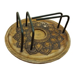 SOPORTE INCIENSO MANGO HIERRO 15X15X7 MANDALA