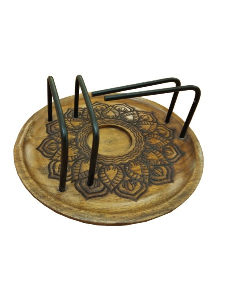 SOPORTE INCIENSO MANGO HIERRO 15X15X7 MANDALA