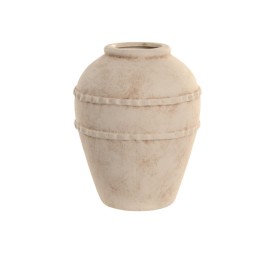 JARRON RESINA 20X20X25,5 BEIGE