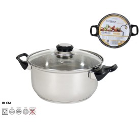 CACEROLA REUS 18 CM ACERO INOX.