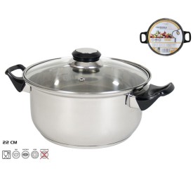 CACEROLA REUS 22 CM ACERO INOX.