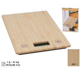 BASCULA COCINA BAMBU 5KG 21,5X15 CM XXX