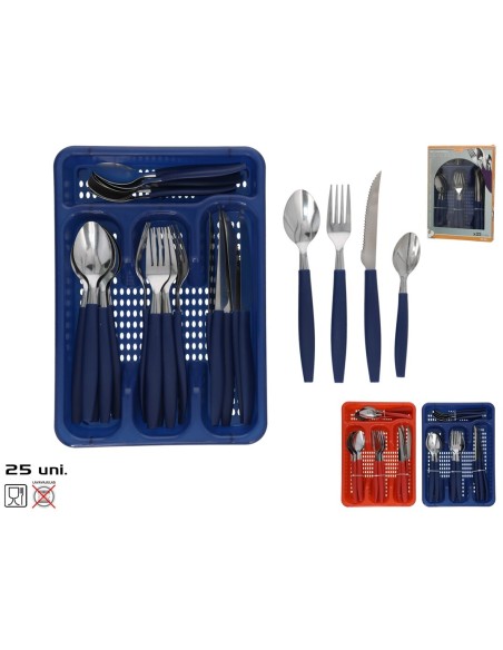 SET CUBERTERIA LONDRES 25 PCS 29X20CM 2 SURT