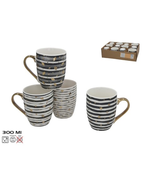 TAZA CERAMICA 8X12X10.5CM VANGER 4 SURT