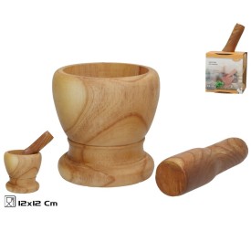 MORTERO MADERA CON MANGO MORIN 12X12CM