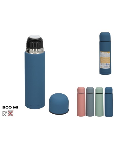 TERMO ACERO INOX 12H C/ DOBLE CAPA HOUSTON 500ML