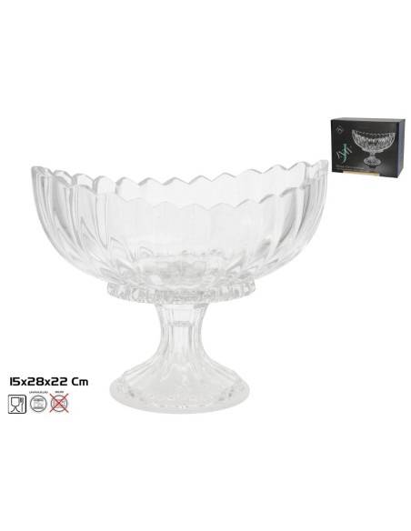 BOWL CRISTAL C/PIE ALASKA 28X15X22CM