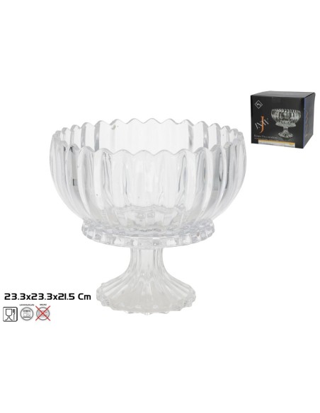 BOWL CRISTAL C/PIE ALASKA 23,3X21,5CM