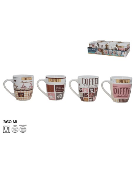 TAZA MUG PARIS 360ML 4 SURT.