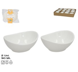 SALSERA APERITIVO X2 MELISA 90ML 10,3X8,8,X4,2CM BLANCO