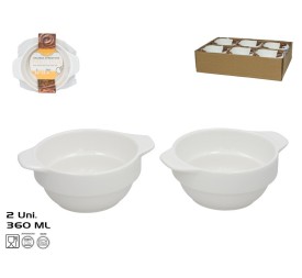 TAZA CONSOME X2 MELISA 360ML 15,3X12,5X5,8CM BLANC