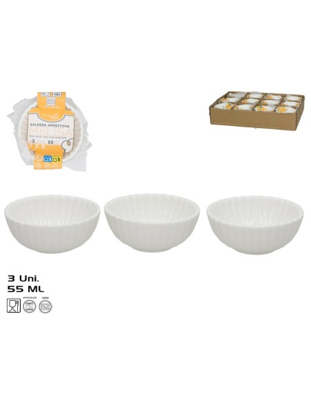 SALSERA APERITIVO X3 PURI 55ML 7,1X7,1X2,9CM