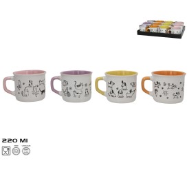 TAZA MUG 220ML GACIJA GRES 4 SURT.