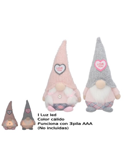 NOMO SENTADO KLARK 2 SURTIDOS C/LUZ 30X15X10 CM