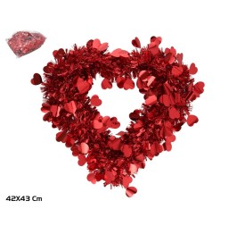 CORONA CORAZON ESPUMILLON 42X43 CM