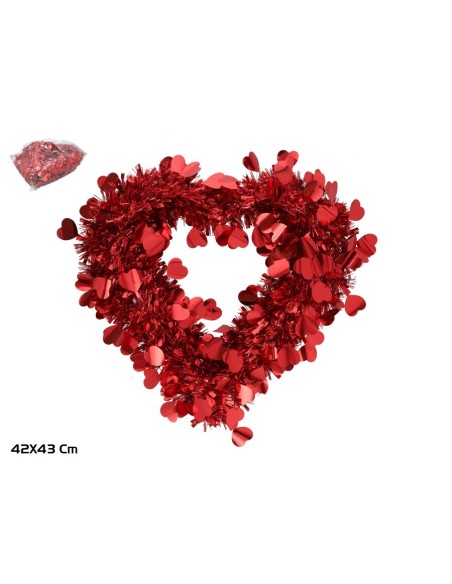 CORONA CORAZON ESPUMILLON 42X43 CM