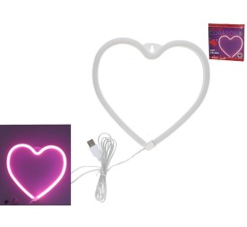 CORAZON 56 LEDS USB LUZ CALIDA 21X1,6X20 CM