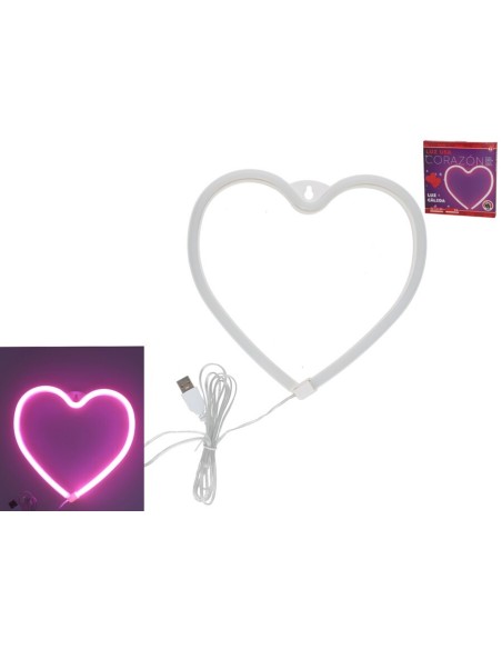 CORAZON 56 LEDS USB LUZ CALIDA 21X1,6X20 CM