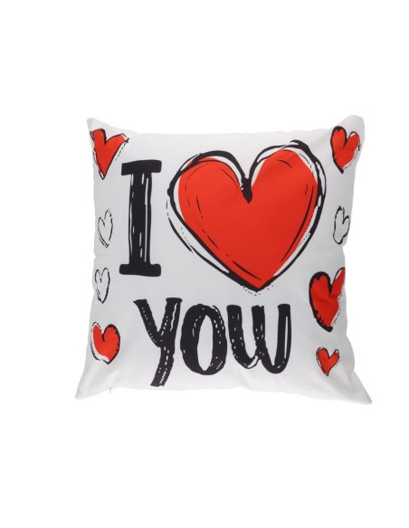 ALMOHADA I LOVE YOU CON RELLENO 45X45 CM