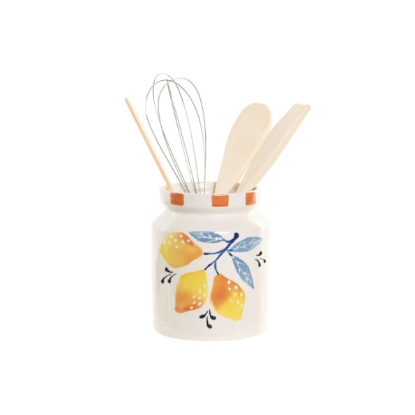 BOTE UTENSILIOS SET 5 DOLOMITE 11,5X11,5X25 LIMON