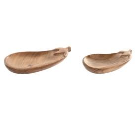 CENTRO MESA SET 2 ACACIA 28X14X2,5 BERENJENA
