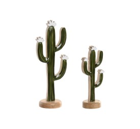 DECORACION SET 2 MANGO 15X8X35 CACTUS LACADO VERDE