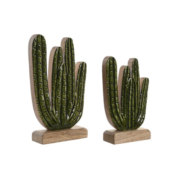 DECORACION SET 2 MANGO 13X5X25,5 CACTUS LACADO