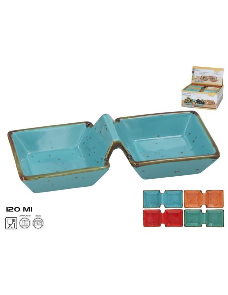 BOWL APERITIVO PORCEL 17,5X8X4,5CM TAURO 4  SURT.