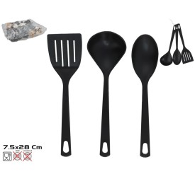 SET 3 UTENSILIOS COCINA 7.5X28CM NEGRO