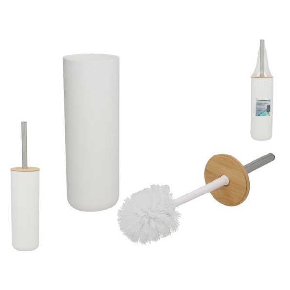 ESCOBILLERO C/ESCOBILLA AMPU 8X36CM BLANCO