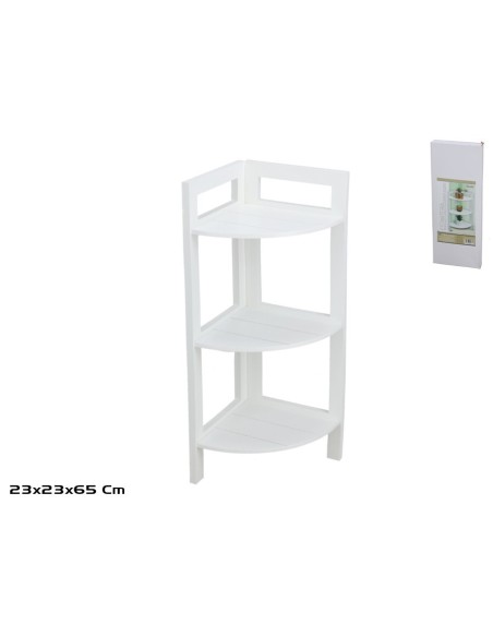 ESTANTERIA ESQUINERA MDF C/3 ALTURAS DAVE 23.5X23.