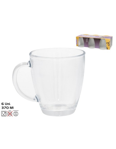 TAZAS CRISTAL PENELOPE X6  370ML