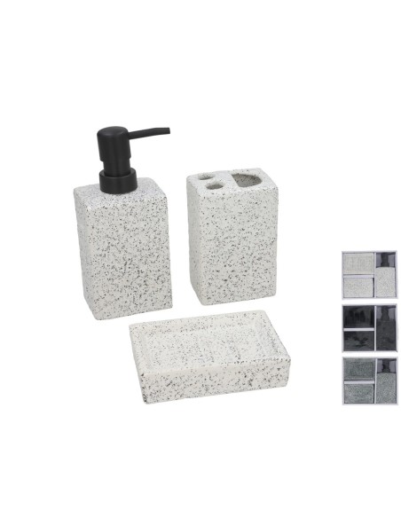 SET BAÑO CERAMICA 3PCS AGRAVA  3 SURT.