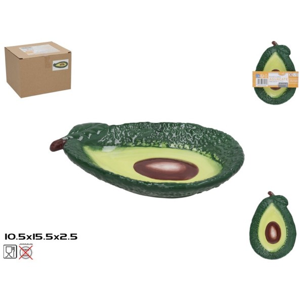 PLATO LLANO AGUACATE 15.5X10.5X2.5CM