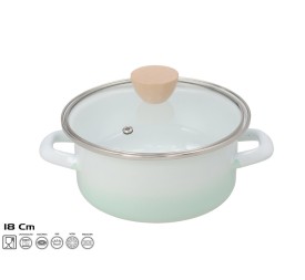 CACEROLA OCEANO 18CM ACERO ESMALT.