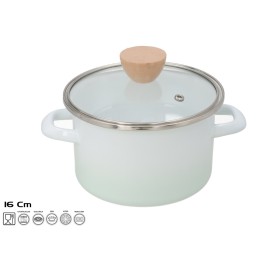 OLLA OCEANO 16CM ACERO ESMALT.